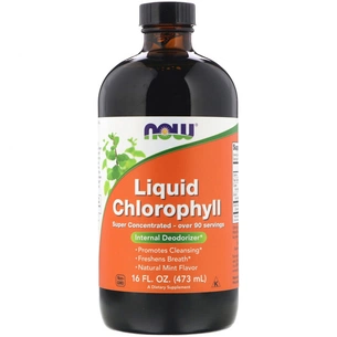 Травы Now Foods Жидкий Хлорофилл, Liquid Chlorophyll, мятный вкус, 473 мл. (NOW-0264) изображение 1