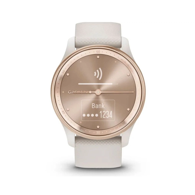Смарт-годинник Garmin vivomove Trend, WW, White Cream, Silicone, GPS (010-02665-01) - зображення 1