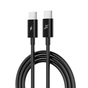 Дата кабель USB-C to USB-C 1.0m 60W CC-07B Black Grand-X (CC-07B) - зменшене зображення 2