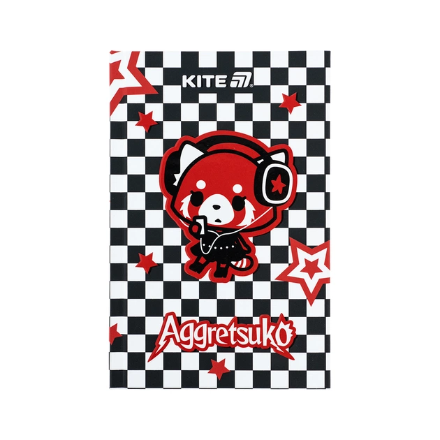 Блокнот Kite А6 Aggretsuko, тверда обкладинка, 80 аркушів, клітинка (AR25-199) - зображення 1