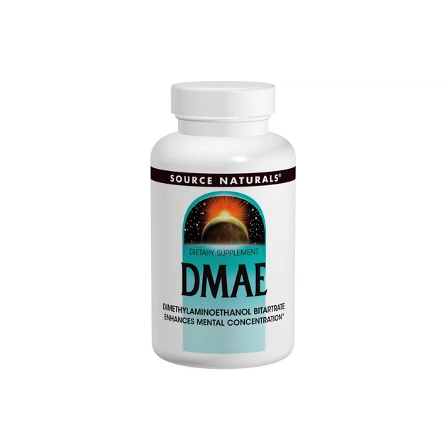 Амінокислота Source Naturals DMAE (діметіламіноетанол) 351мг, 200 капсул (SNS-01583) - зображення 1