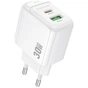 Зарядное устройство BOROFONE BAS45A 1xUSB-C PD30W + 1xUSB QC3.0 white (6941991113871) - уменьшенное изображение 2