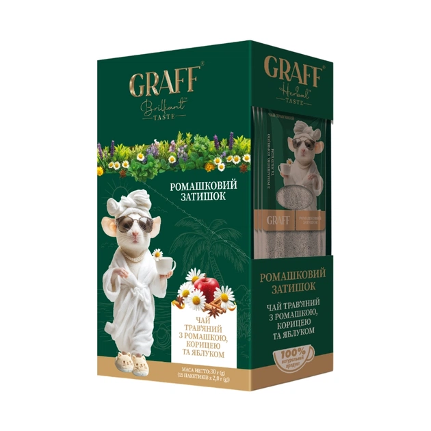 Чай Graff Ромашковий Затишок Chamomile Cosy 15х2 г (4820279612133) - зображення 1