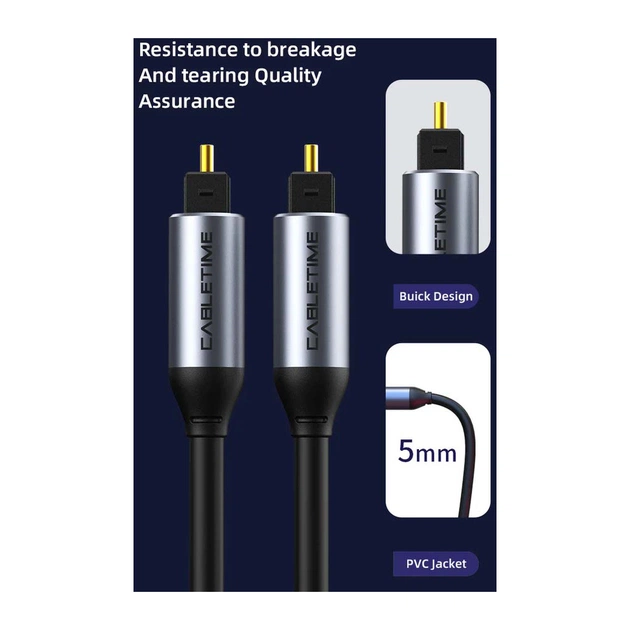 Кабель мультимедійний Optical Toslink 1.0m Cabletime (CA915286) - picture 7