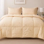 Ковдра MirSon Набір 9562 Gold camel Ковдра зимова Полуторна 140х205 Wool + Подушка 50х70 (2200010806397) - зменшене зображення 1