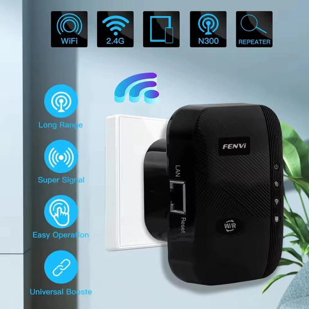Точка доступу Fenvi FWD-R616U Black Wi-Fi Repeater - picture 4