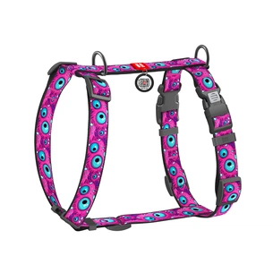 Шлея для собак WAUDOG H-подібна анатомічна Nylon з QR адресником "Око монстра" пластиковий фастекс M (344-4049) зображення 1