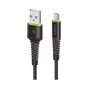 Дата кабель USB 2.0 AM to Micro 5P 2.0m CBFLEXM2 black Intaleo (1283126521430) - зменшене зображення 1