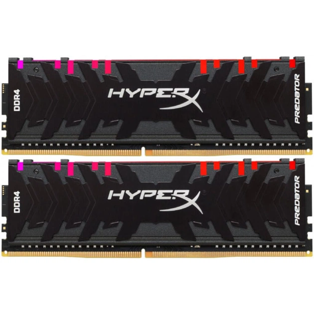 Модуль пам'яті для комп'ютера DDR4 16GB (2x8GB) 4000 MHz HyperX Predator RGB Kingston Fury (ex.HyperX) (HX440C19PB3AK2/16) - изображение 1