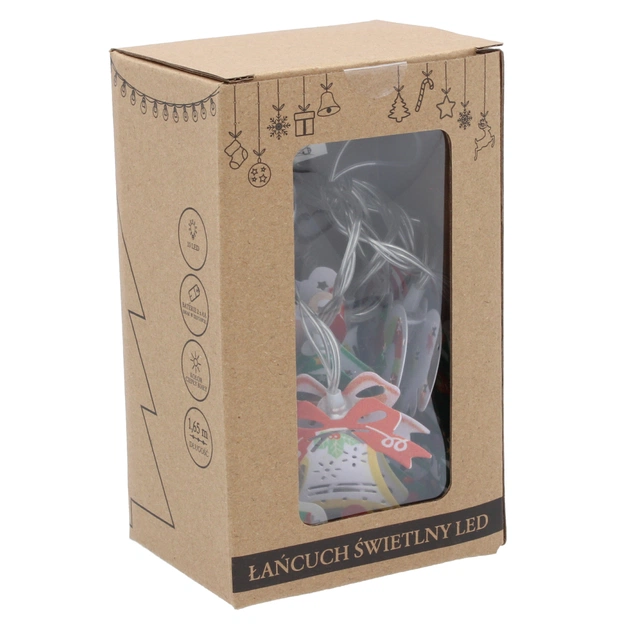 Гірлянда Chomik Новорічні атрибути 10 LED теплий білий, IP20, 2хАА (5900779854024) - picture 12