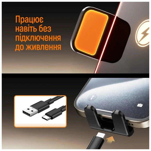 Універсальний автотримач ColorWay Ultra-mini. автозажим, Wireless Charger 15W Black (CW-CHAW069Q-BK) - picture 10