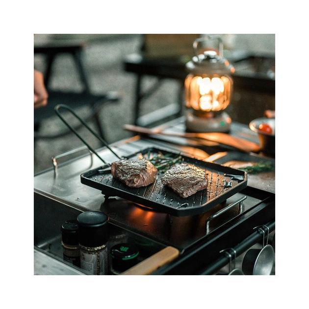 Сковорода туристична Naturehike -гриль зі складною ручкою CNK2300CJ016 алюміній (6976023925177) - picture 10