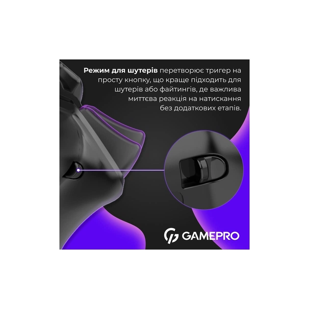 Геймпад GamePro GPS13B BT 5.3/USB/PC/iOS/Android/PS3/PS4 RGB Black (GPS13B) - picture 6