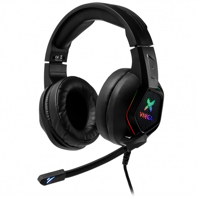 Наушники Vinga HSCU-160 Gaming LED Black (HSCU-160) - изображение 1