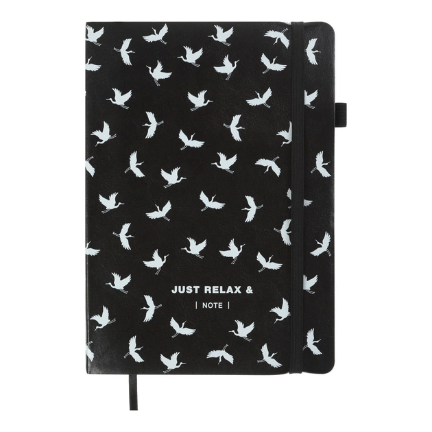 Книга записна Buromax Relax 96 аркушів А5 у клітинку чорний (BM.295101-01) - зображення 1