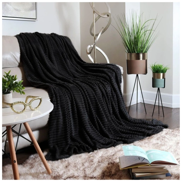 Плед Bergamo Line чорний 130 х 180 см (70030305-01) - изображение 4