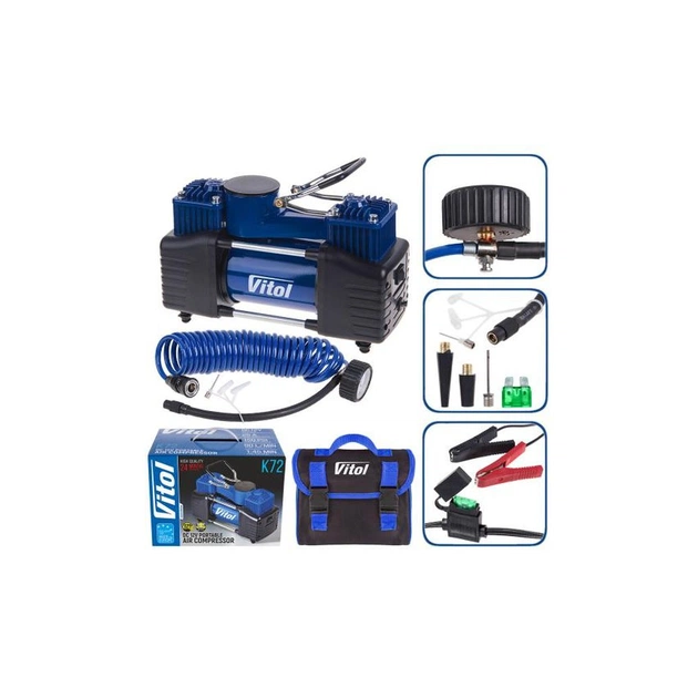Автомобільний компресор VITOL K-72 150psi/25Amp /90л (K-72) - picture 2
