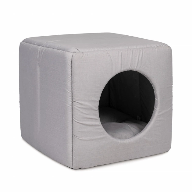 Будиночок для тварин Природа "CUBE" 40х40х37 см (сірий) (4823082418886) - зображення 1