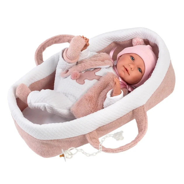 Лялька Llorens Mimi Lloron Capazo Rosa, 40 см (74012) - изображение 1