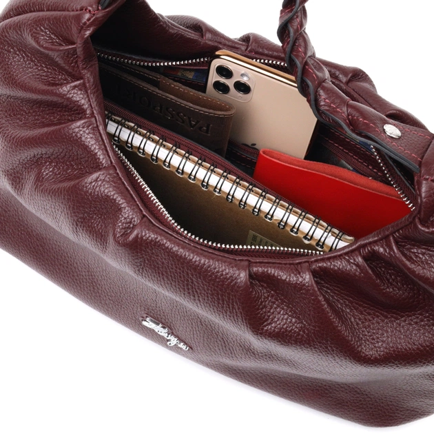 Сумка Karya Шкіряна Бордова (20839) - зображення 7
