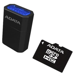 Карта пам'яті ADATA 16GB microSDHC Class 4 (AUSDH16GCL4-RM3BKBL) зображення 1