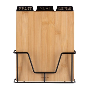 Дошка для нарізання Ardesto Midori, Набір 3шт, 23.5х7.5х27см, бамбук, метал (AR1427B) picture 1