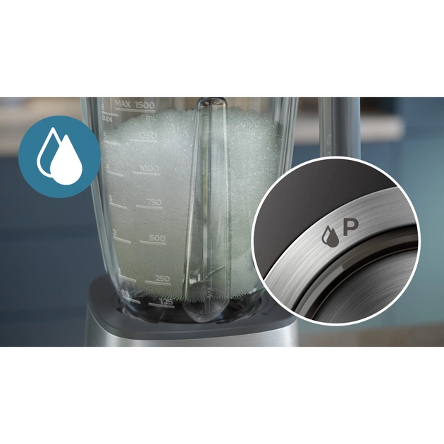 Блендер Philips стаціонарний Series 5000, 1000Вт, чаша-2000мл, сірий (HR3020/20) - зображення 3