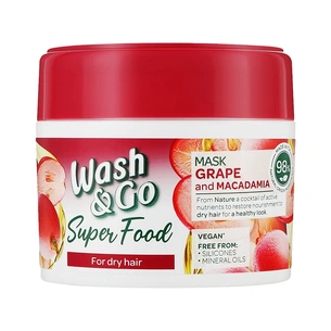 Маска для волосся Wash&Go Super Food З виноградом і макадамією Для сухого волосся 300 мл (8008970053073) зображення 1