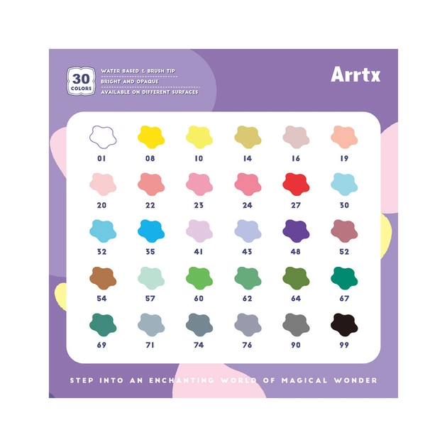 Художній маркер Arrtx акрилові AACM-0530A, 30 кольорів (LC303144) - picture 7
