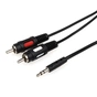 Кабель мультимедійний 3.5mm M to 2xRCA M 0.8m Atcom (10810) - зменшене зображення 1