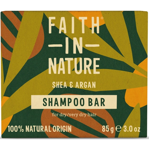 Твердий шампунь Faith in Nature Натуральний З ши та арганою 85 г (708002307607) - зображення 1