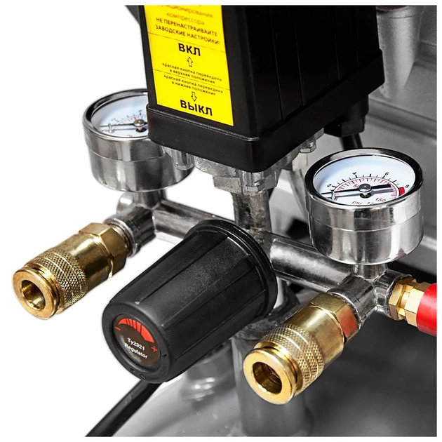 Компресор Sigma одноциліндровий 1.8кВт 230л/хв 8бар 24л (2 крана) (7043131) - picture 7