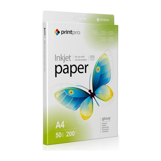 Фотопапір PrintPro A4 200г glossy, 50с (PGE200050A4_OEM) - зображення 1