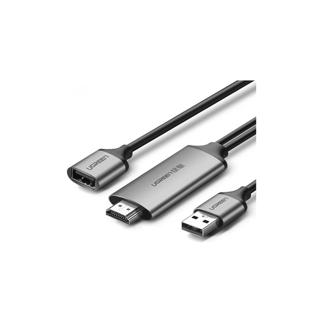 Кабель мультимедійний USB to HDMI 1.5m gray Ugreen (50291) - зображення 1