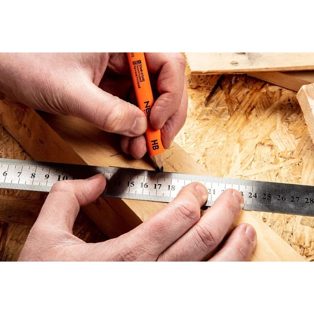 Лінійка будівельна Neo Tools нержавіюча сталь, 1м (72-210) - picture 5
