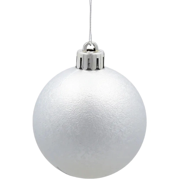 Ялинкова іграшка Chomik пластикові кульки 20 шт,  5см, сріблясті (5900779893801_3) - picture 3