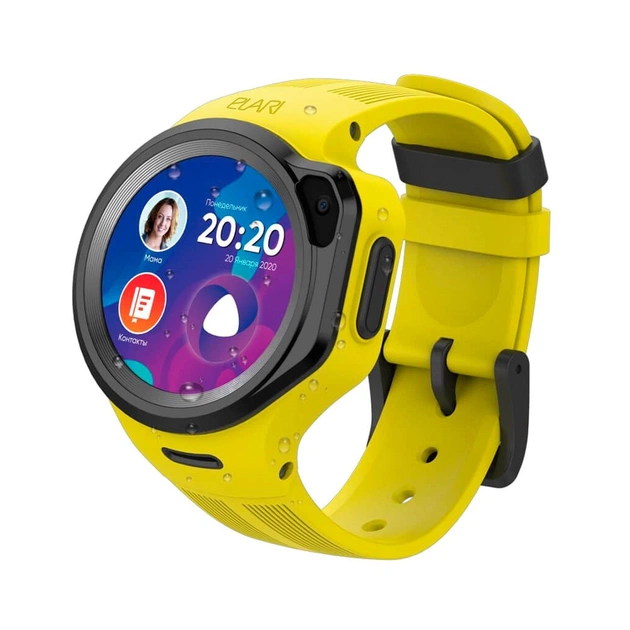Смарт-годинник Elari KidPhone 4G Round Yellow (KP-4GRD-Y) - изображение 1
