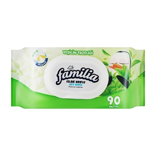 Вологі серветки Familia Зелений чай 90 шт. (8690536808380) зображення 1