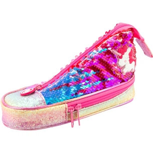 Пенал Cool For School у формі кеда з паєтками 2 відділення Рожевий (5987-pink) зображення 1