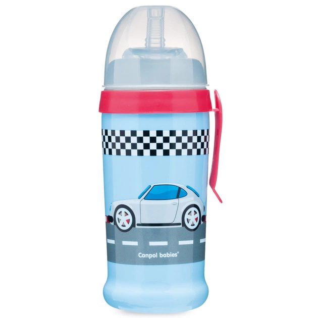 Поїльник-непроливайка Canpol babies Racing Темно-синій 350 мл (56/516_blud) - зображення 1
