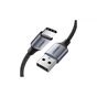 Дата кабель USB 2.0 AM to USB-C 0.25m 3A aluminum braid nickel plating black Ugreen (60124) - preview 2