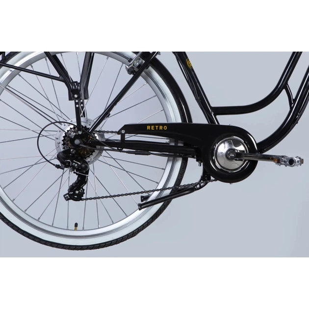 Електровелосипед Dorozhnik 28" eRETRO Vbr FR рама-19" 36B 13А*г 500Вт 2026 чорний (ELB-D-28-113) - picture 5