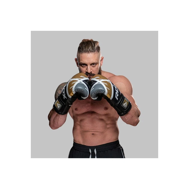 Боксерські рукавички RDX F7 Ego Black Golden 12 унцій (BGR-F7BGL-12oz) - picture 10
