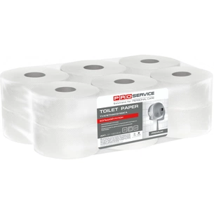 Туалетний папір PRO service Premium двошаровий з крайовим тисненням 120 м рулонів (4823071610468) зображення 1