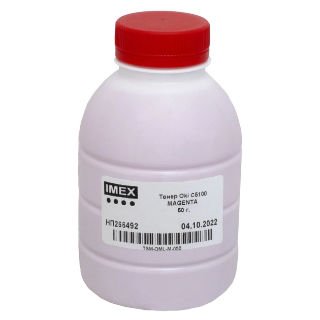 Тонер Imex OKI C5100 Magenta 50 г, OML (TSM-OML-M-050) - зображення 1