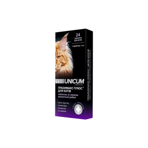 Таблетки для тварин Unicum Premium Празимакс Плюс проти гельмінтів для кішок 24 шт. (4820150204594) зображення 1