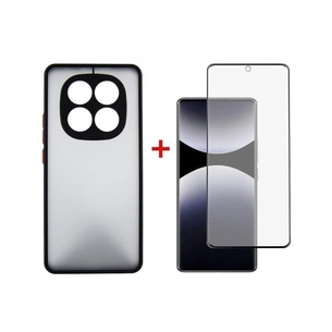 Чохол до мобільного телефона Dengos Kit Xiaomi Redmi Note 14 Pro case Matte + glass (Black) (DG-KM-128) зображення 1