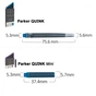 Чорнило для пір'яних ручок Parker Картриджі Quink / 5шт блакитний, що змиваються (11 410WBL) - уменьшенное изображение 2