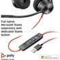 Навушники Poly Blackwire 3320-M USB-A/C (8X220AA) - зменшене зображення 2