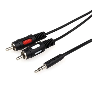 Кабель мультимедійний 3.5mm M to 2xRCA M 0.8m Atcom (10810) зображення 1
